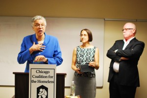 Toni Preckwinkle accepting her honor.