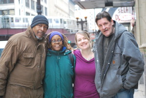 From left, Darvin Chambliss, Elizabeth Ball-Crudup, Diane O'Connell, and Bob McMahon (Photo by Shruti Sharma)