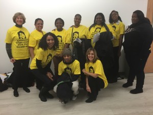 The Education Committee, with organizer Dasia Skinner (left, front row).