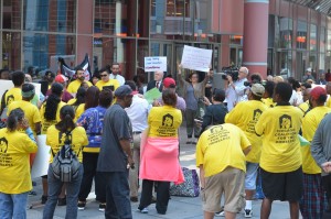 Rally outside the Thompson Center on Sept. 23 