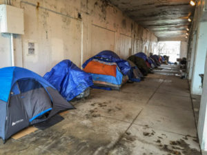 The Emanuel Administration is pledging to find housing for 75 homeless people currently living in tent encampments beneath Lake Shore Drive overpasses between Irving Park and Foster. | Mark Brown/Sun-Times