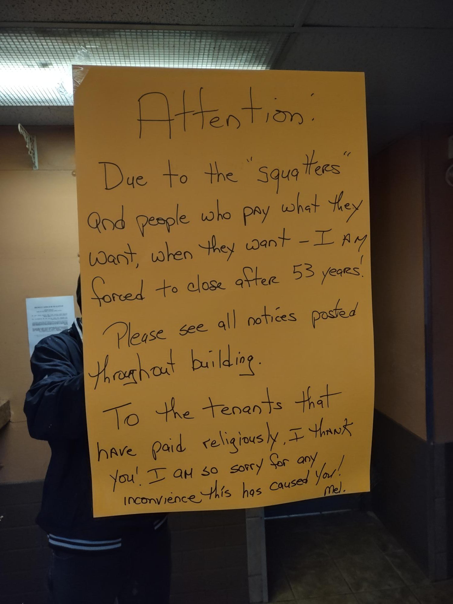 The CCH team worked together with 13 Tenants to protect their rights to stay in the Single Room Occupancy building, Hotel Toledo, after owner sprung an eviction notice with no warning. 