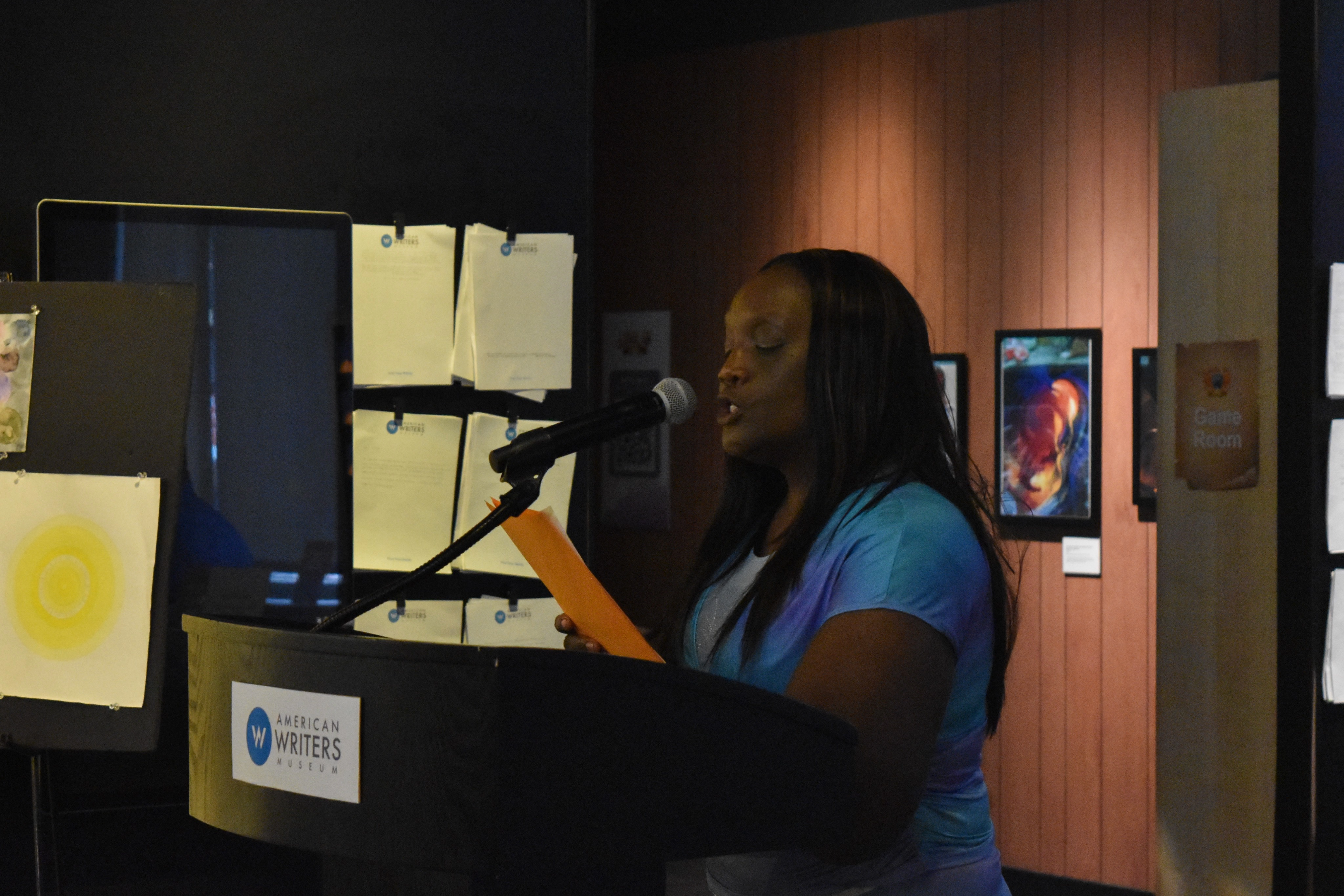 Maxica Williams reads her poem.